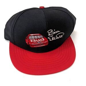 Bill Elliott Bud‎ Racing Adjustable Snapback Hat Baseball Cap Vintage 90s